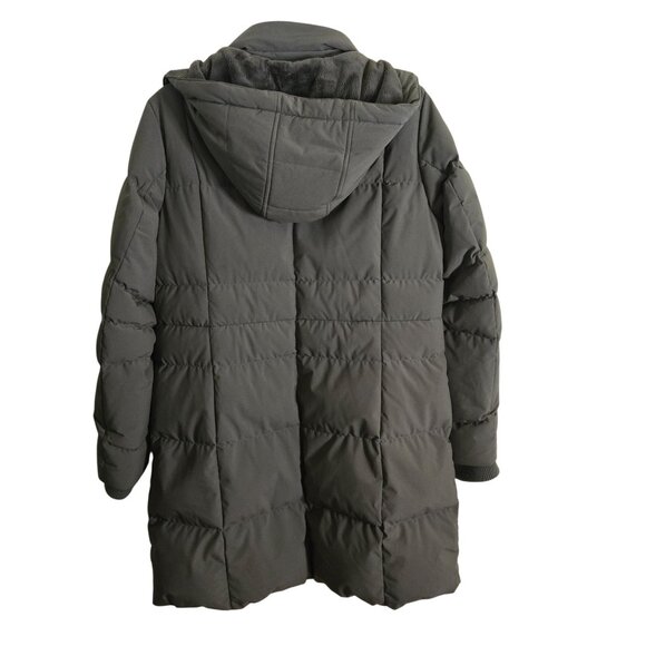 Lands' End Olive Down Filled Detachable Hood Puffer Coat Size M - Picture 3 of 11